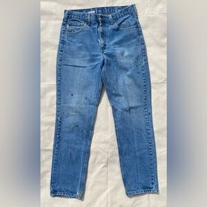 Carhartt Traditional Fit Classic Blue Men's Denim Jeans Distressed Casual 34x32